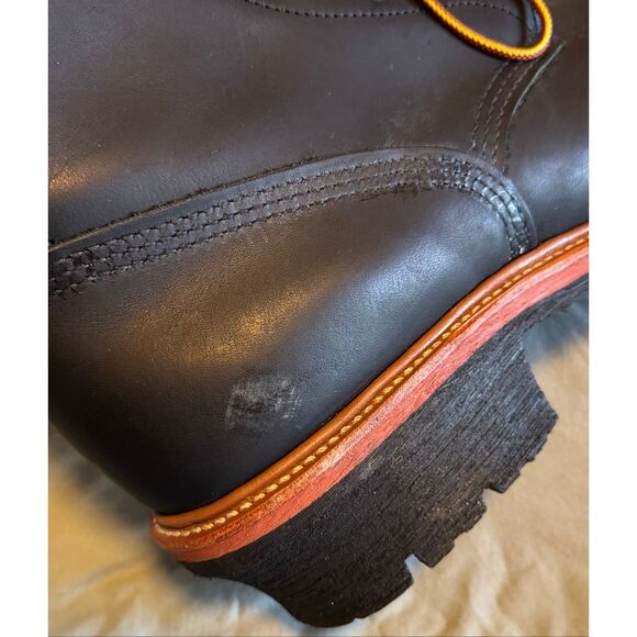 Red Wing Shoes Size 11.5 2218 Steel Toe Black Logger Boots Work Boots Men USA main image 4